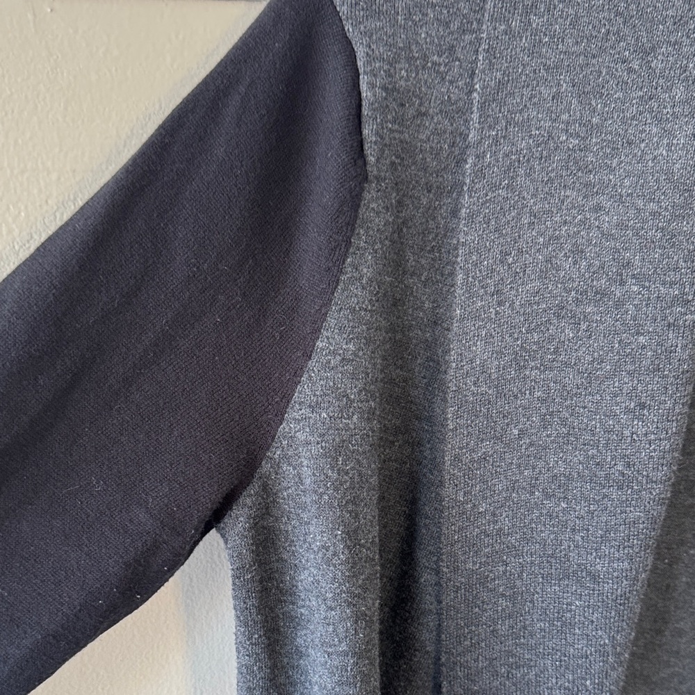 Ralph Lauren Women's Gray and Black Shawl Collar Open Front Cardigan - Picture 3 of 7